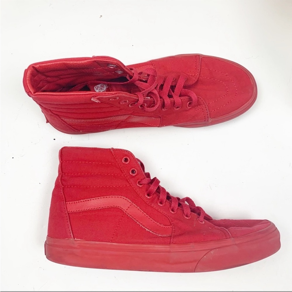 Vans High-Top Skate Sneakers - Red